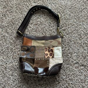 Coach multicolored shoulder bag. Used.